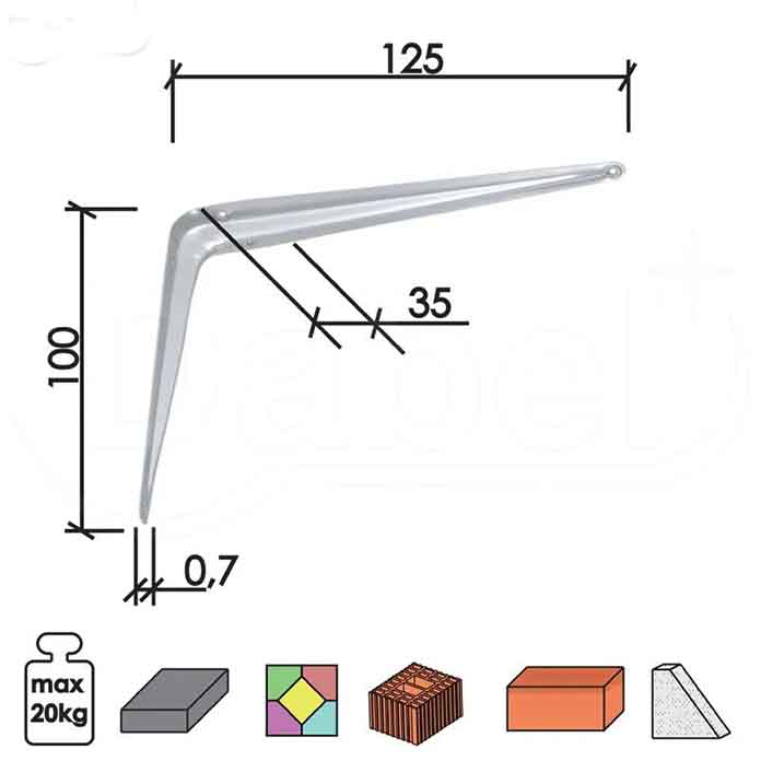 Slika Nosac L-100x125mm 3304090